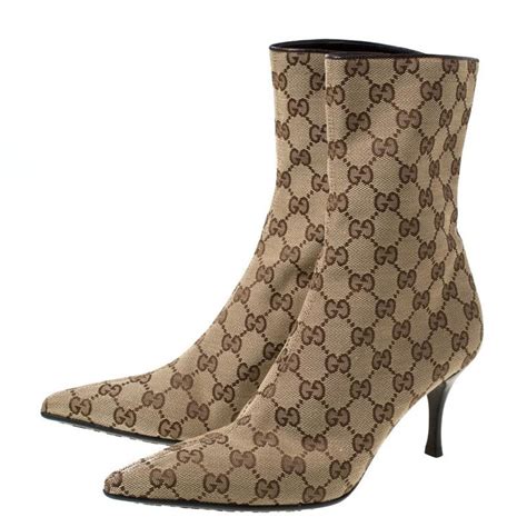 gucci monogram ankle boots|gucci monogram boots original price.